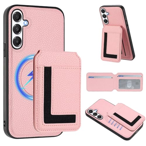 Miagon Magnet Hülle für Samsung Galaxy A14 5G/4G,Abnehmbar Klapphülle [Kompatibel mit MagSafe] PU Ledertasche Handyhülle Flip Case mit Kartenhalter Ständer von Rnrieyta