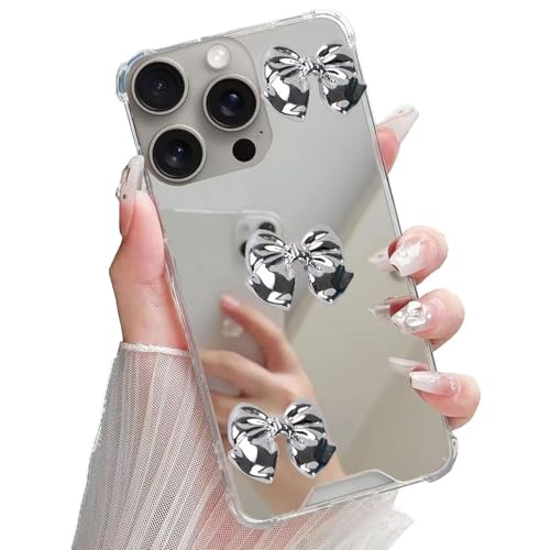 Miagon Spiegel Hülle für iPhone 15 Pro Max,Schutzhülle Nette Silber Chrom 3D Liebe Herz Backcover Überzug Mirror Makeup Handytasche Stoßfeste Protective Bumper Miagon Spiegel Hülle für iPhone 15 Pro Max,Schutzhülle Nette Silber Chrom 3D Liebe Herz Backcover Überzug Mirror Makeup Handytasche Stoßfeste Protective Bumper von Rnrieyta