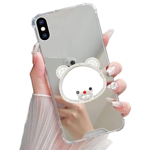 Miagon Spiegel Hülle für iPhone XR,Schutzhülle Nette Silber Chrom 3D Liebe Herz Backcover Überzug Mirror Makeup Handytasche Stoßfeste Protective Bumper Miagon Spiegel Hülle für iPhone XR,Schutzhülle Nette Silber Chrom 3D Liebe Herz Backcover Überzug Mirror Makeup Handytasche Stoßfeste Protective Bumper von Rnrieyta