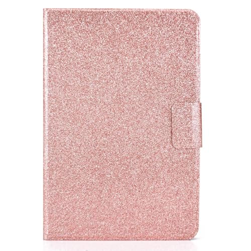 Miagon für Kindle Fire HD 8 (12th/10th Gen 8" 2024/2022) Glitzer Hülle,Schutzhülle mit Magnetisch Auto-Einschlaf/Aufwach PU Leder Smart Flip Stand Cover,Roségold von Rnrieyta