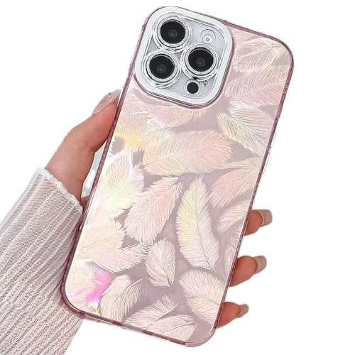 Miagon für iPhone 15 Pro Hülle Niedlich Feder Muster Hart Stoßfeste Glitzer Laser Handyhülle mit Kameraschutz Ästhetischer Schlanke Schutzhülle Miagon für iPhone 15 Pro Hülle Niedlich Feder Muster Hart Stoßfeste Glitzer Laser Handyhülle mit Kameraschutz Ästhetischer Schlanke Schutzhülle von Rnrieyta