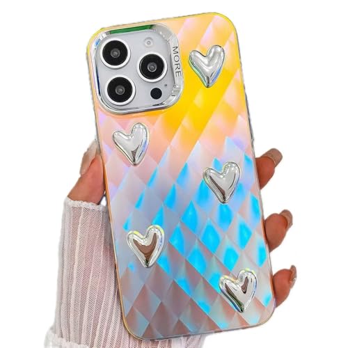 Rnrieyta Bunt Laserhülle für iPhone 13 Pro,Regenbogen Laser Handyhülle mit 3D Herz Schillernde Bling Glitzer Holografisch Hülle Matt Schutzhülle für Mädchen Frauen Rnrieyta Bunt Laserhülle für iPhone 13 Pro,Regenbogen Laser Handyhülle mit 3D Herz Schillernde Bling Glitzer Holografisch Hülle Matt Schutzhülle für Mädchen Frauen von Rnrieyta