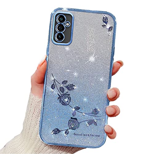 Rnrieyta Miagon für Samsung Galaxy S20 FE Glitzer Hülle,Bling Überzug Glänzend Strass Diamant Weich TPU Silikon Blume Handy Hülle Etui Tasche Schutzhülle Case Cover von Rnrieyta