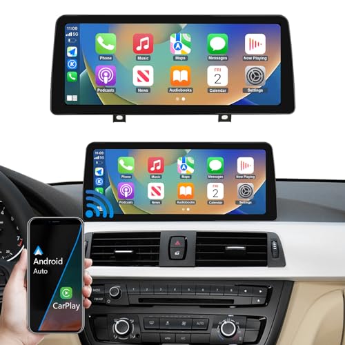 Road Top 12,3 Zoll Autoradio Touchscreen Wireless Carplay für BMW 3 & 4 Serie F30/F31/F32/F33/F34/F35/F36 2012-2015 Jahr, Multimedia Radio Receiver, Unterstützung Wireless Android Auto, Mirrorlink von Road Top