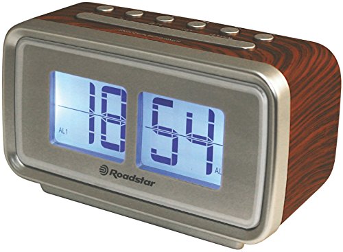 Roadstar CLR-2285WD Retro Uhrenradio (digitalem Flip LCD-Display) von Roadstar