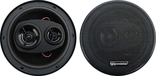 Roadstar PS1635 Auto-Lautsprecher 16cm, Koaxial, 3-Wege Audio, 2 Lautsprecher, PMPO 80W, 89Db, 80-20000Hz, Schwarz von Roadstar