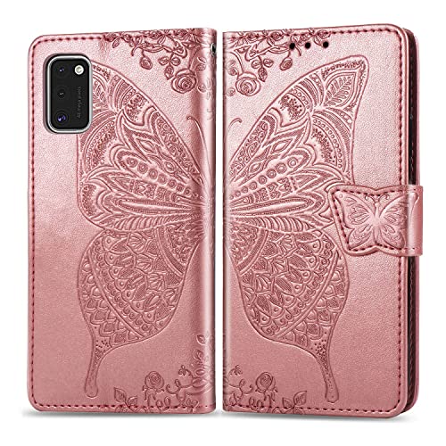 Handyhülle für Samsung Galaxy A41 Hülle Samsung A41 | Book Case Flip Tasche mit Magnet Kartenfach Standfunktion | Rosegold von Roar