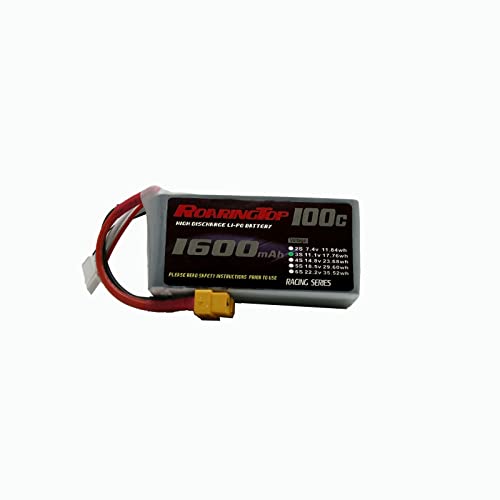 Roaring Top 1600mAh 100c 3s Lipo Battery Lipo Akku Anschluss für RC Auto 11.1v von RoaringTop