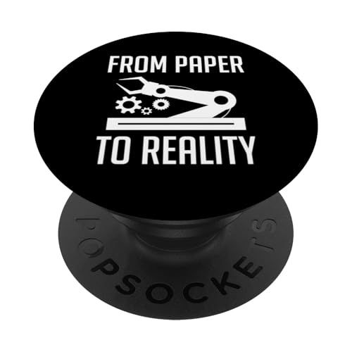 From Paper To Reality Robotics Robot Engineer PopSockets mit austauschbarem PopGrip von Roboter Designs Robotik Ingenieur Idee