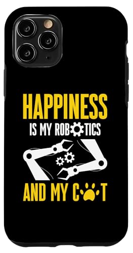 Hülle für iPhone 11 Pro Happiness Is My Robotics And My Cat Robot Engineer von Roboter Designs Robotik Ingenieur