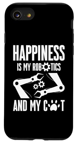 Hülle für iPhone SE (2020) / 7 / 8 Happiness Is My Robotics And My Cat Robot Engineer von Roboter Designs Robotik Ingenieur