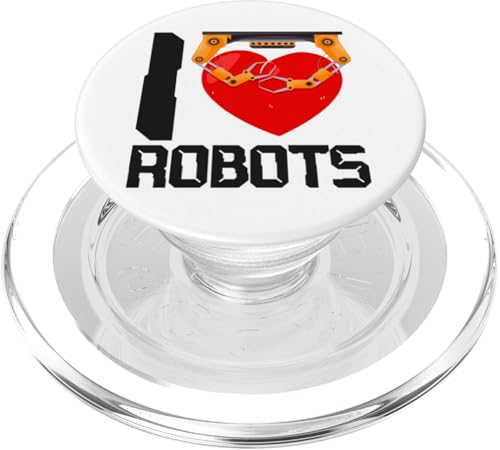 Robotikingenieur Herz Ich liebe Robotik PopSockets PopGrip für MagSafe von Robotics Robot Engineer Teacher HD0