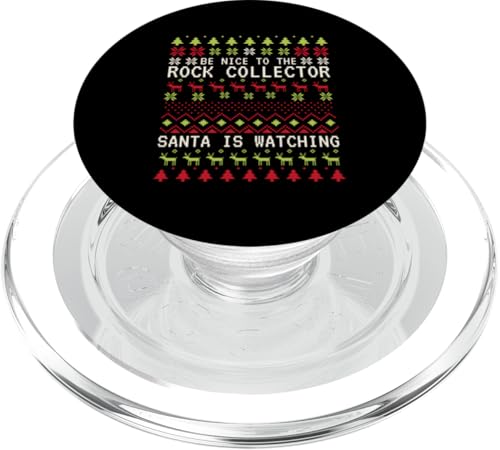 Der Weihnachtsmann schaut zu, hässliche Weihnachten, lustiger Rocksammler PopSockets PopGrip für MagSafe von Rock Collector Hounding Miner