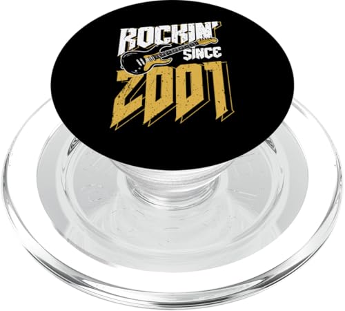 Rockin' seit 2001 Vintage-Rockmusik-Fan 24. Geburtstag PopSockets PopGrip für MagSafe von Rocking Since Vintage Birthday Designs 2025