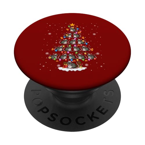 Gruppieren Sie Weihnachtsmannratten als Weihnachtsbaum, bunte Lichter PopSockets mit austauschbarem PopGrip von Rodent Christmas Costume