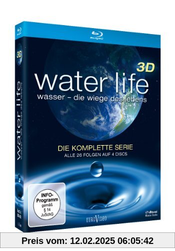 Water Life 3D: Wasser - Die Wiege des Lebens (Die komplette Serie, Alle 26 Folgen auf 4 Discs) [Blu-ray 3D] von Rodriguez Llano, Juan Antonio