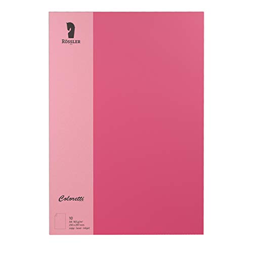 Rössler 220726554 - Coloretti Briefpapier, 165g/m², DIN A4, pink, 10 Blatt von Rössler