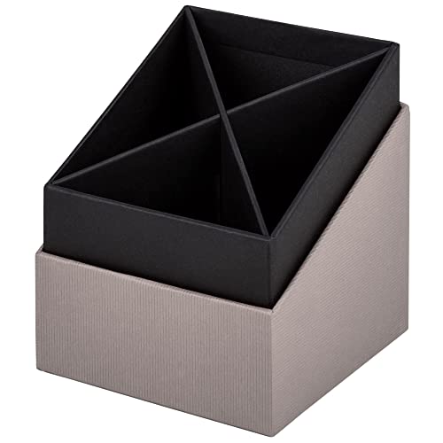 Rössler Papier 1331452490 - S.O.H.O. Stifteköcher, 86 x 86 x 100 mm, Taupe, 1 Stück von Rössler