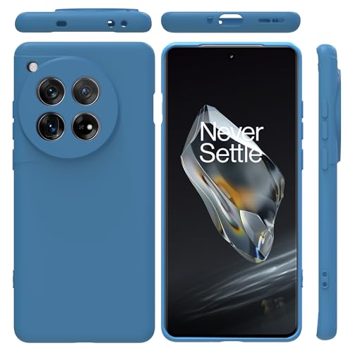 Rojeuinn Hülle für OnePlus 12 5G Handyhülle,Stoßfest Soft Matte Schutzhülle Handy Case-Blue von Rojeuinn