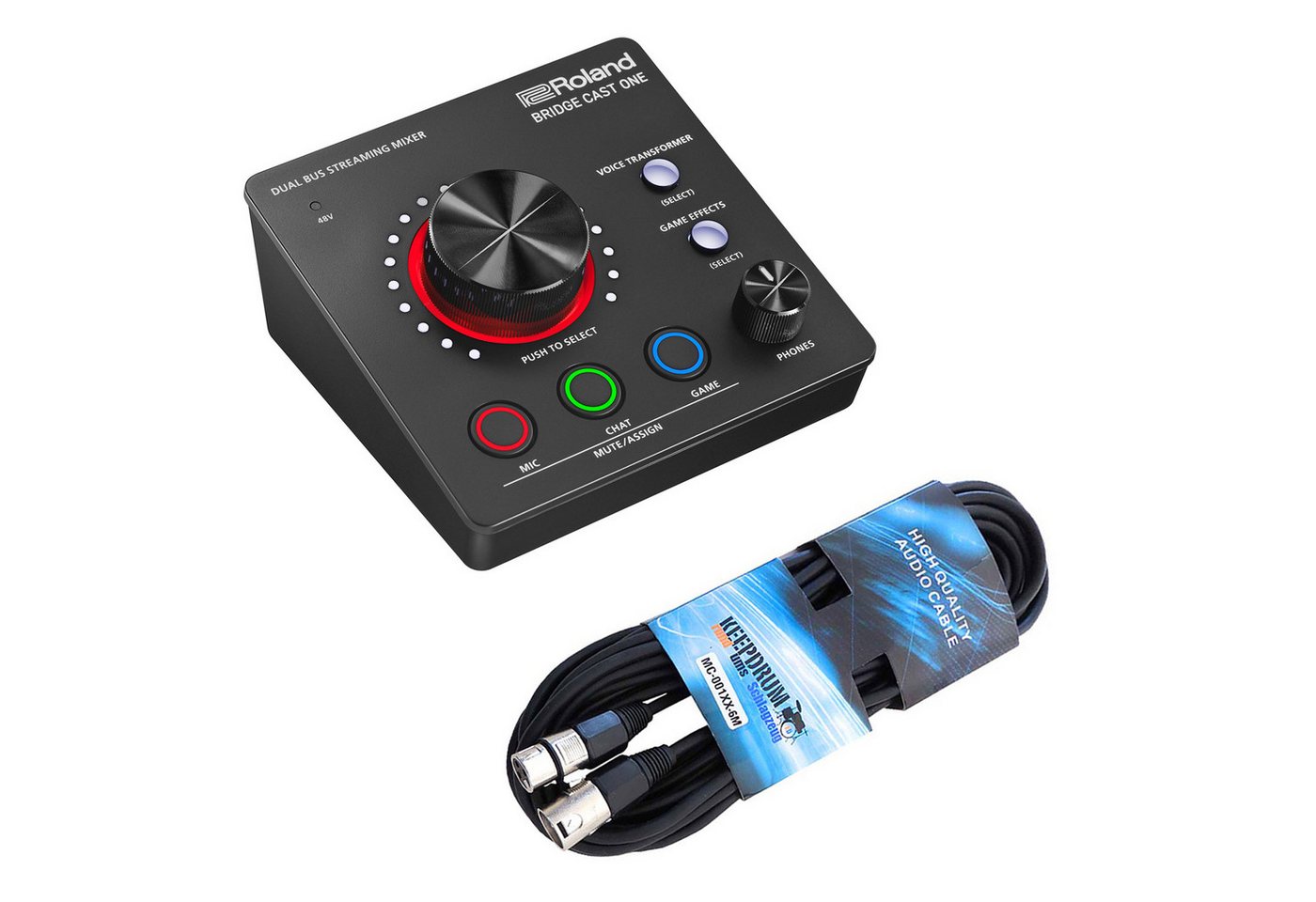 Roland Audio Roland Streaming Mixer Bridge Cast One mit XLR-Kabel Digitales Aufnahmegerät von Roland Audio