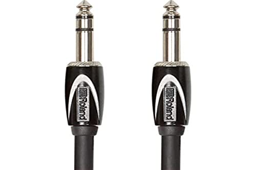 Roland Black-Serie Stereo-Verbindungskabel – 6,3-mm-TRS-Klinkenstecker, Länge: 4,5m – RCC-15-TRTR von Roland