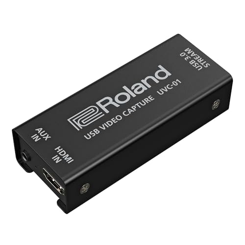 Roland UVC-01 hochwertiger Plug-and-Play HDMI-zu-USB 3.0 Video-Encoder für Livestreams mit einem Roland V-Serie AV-Switcher oder Kameras und Camcordern mit HDMI-Anschluss von Roland