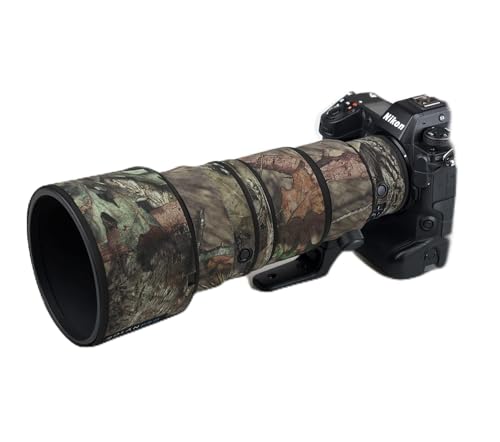 Rolanpro Objektiv-Camouflage-Mantel für Nikon Z 400 mm f4.5 VR S, Camouflage-Regenschutz, Objektiv-Schutzhülle, Waffenschutz, Kleidung, #23, Braun, Dschungel, wasserdicht von Rolanpro