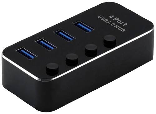 Roline 14025056 4 Port USB 3.1 Gen 1-Hub Schwarz von Roline