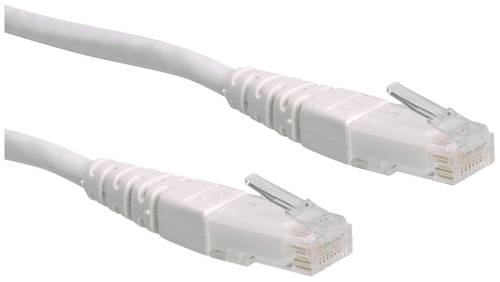 Roline 21.15.1516 RJ45 Netzwerkkabel, Patchkabel CAT 6 U/UTP 0.30m Weiß 1St. von Roline