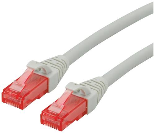 Roline 21.15.2508 RJ45 Netzwerkkabel, Patchkabel CAT 6 U/UTP 15.00m Grau 1St. von Roline