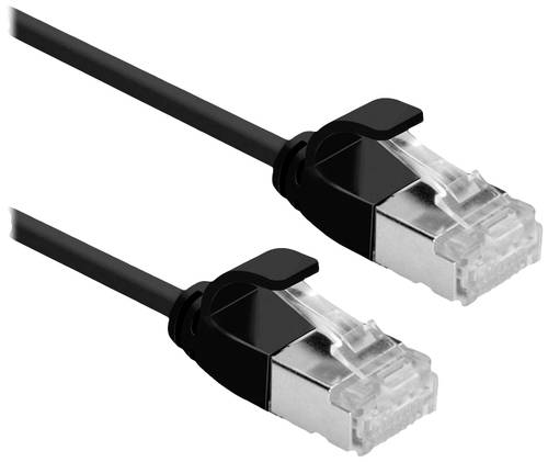 Roline 21153352 RJ45 Netzwerkkabel, Patchkabel CAT 6a U/FTP 0.50m Schwarz 1St. von Roline