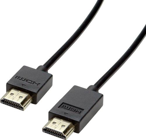 Roline HDMI Anschlusskabel HDMI-A Stecker, HDMI-A Stecker 5.00 m Schwarz 11.04.5915 doppelt geschirm von Roline