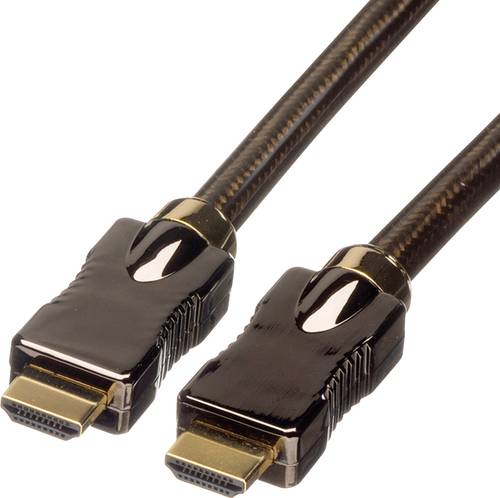 Roline HDMI Anschlusskabel HDMI-A Stecker, HDMI-A Stecker 5.00m Schwarz 11.04.5683 doppelt geschirmt von Roline