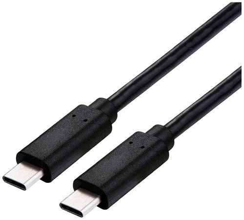 Roline USB-C® Kabel USB4® USB-C® Stecker 0.50m Schwarz Geschirmt 11029100 von Roline
