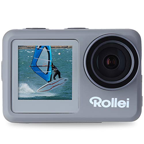 Rollei Action-Cam 9s Plus I 4K 60fps Unterwasserkamera mit Selfie-Display, Bildstabilisierung, Zeitraffer, Slow-Motion, Loop Funktion I Wasserdicht bis 10m, 65,5 x 43,8 x 26,5 mm von Rollei