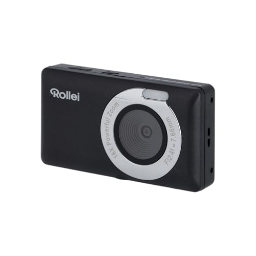 Rollei Compactline Pocket Digitalkamera – 50 MP, 16-facher Digital-Zoom, 2.7K Videoqualität, kompakt und leicht für unterwegs, benutzerfreundliches Design von Rollei