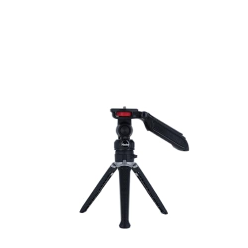 Rollei Creator Grip - Ministativ: Flexibles 3-in-1 Stativ für erstklassige Aufnahmen mit 360° Drehkopf, Kompaktkamera-Halterung & Smartphone-Halterung! von Rollei