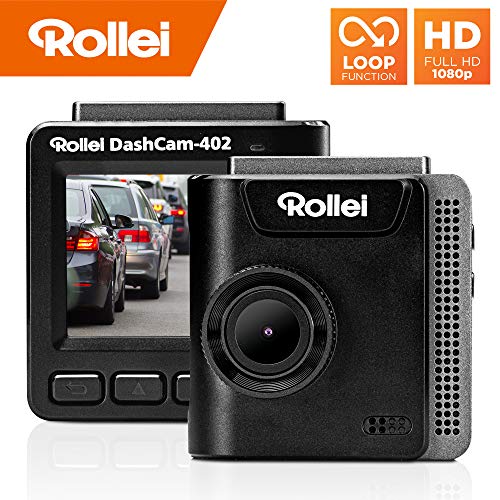 Rollei Dashcam 402 mit GPS und G-Sensor | Rechtskonforme Autokamera vorne | 1080p Full-HD | Auto-Kamera zur Überwachung und Parküberwachung | Dash Cam Video-Registrator mit Loop Funktion von Rollei