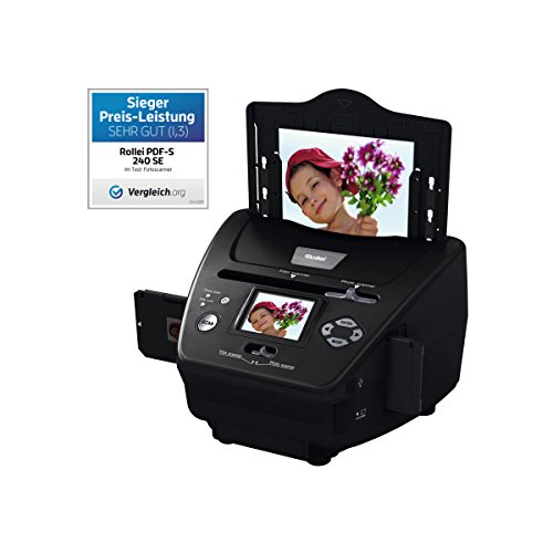 Rollei PDF-S 240 SE - Multiscanner für Fotos, Dias und Negative, sekundenschneller Scanvorgang, inkl. Bildbearbeitungssoftware - Schwarz von Rollei