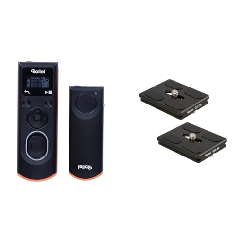 Rollei Wireless Fernauslöser für Sony – erlaubt die kabellose Fernauslösung & QAL-50 - professionelle Kamera-Schnellwechselplatte/Schnellverschlussplatte von Rollei