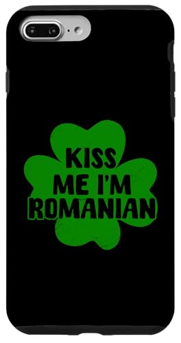 Hülle für iPhone 7 Plus/8 Plus Kiss Me I'm Romanian St. Patrick's Day Kostüm Rumänien von Romania Flag Design Proud Romanian Roots