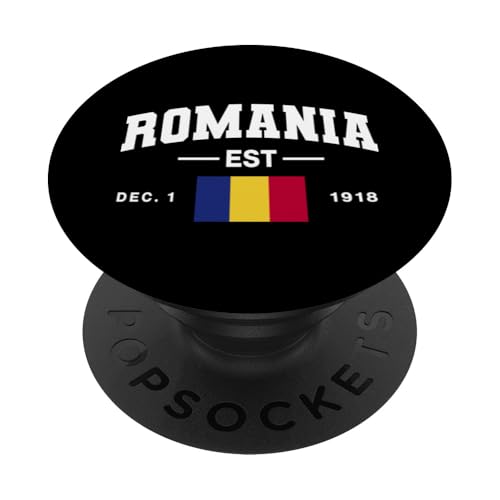 Rumänien Est Dec. 1 1918 Rumänien Nationalfeiertag Großer Unionstag PopSockets Klebender PopGrip von Romania Flag Design Proud Romanian Roots