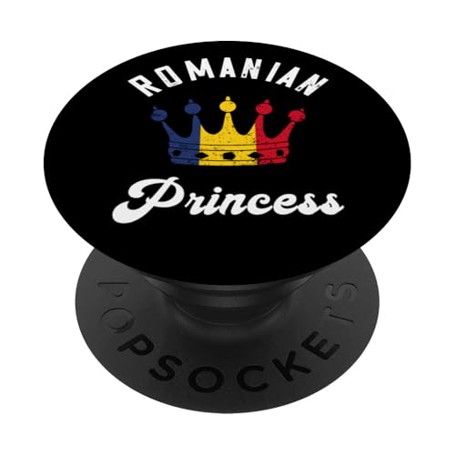 Rumänische Prinzessin stolz Rumänien Flagge Krone Stolz Wurzeln PopSockets mit austauschbarem PopGrip von Romania Flag Pride Romanian Roots Heritage