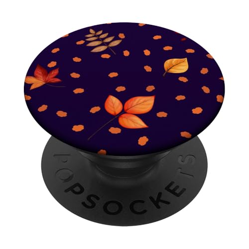 Gemütlicher Herbst ästhetisches Muster Herbstblätter Kürbis Gewürz PopSockets Klebender PopGrip von Romanticizing Fall Aesthetic Autumn Core Prints