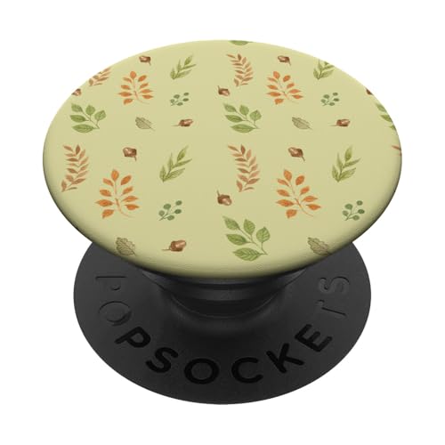 Gemütlicher Herbst ästhetisches Muster Herbstblätter Kürbis Gewürz PopSockets Klebender PopGrip von Romanticizing Fall Aesthetic Autumn Core Prints