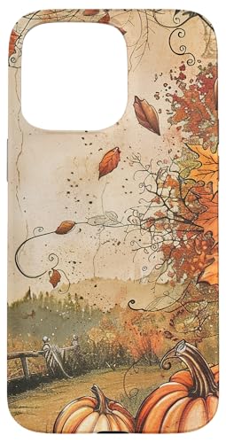 Hülle für iPhone 15 Pro Max Gemütlicher Herbst, ästhetische Herbststimmung, Kürbisblätter, rustikaler Herbst von Romanticizing Fall Aesthetic Autumn Core Prints