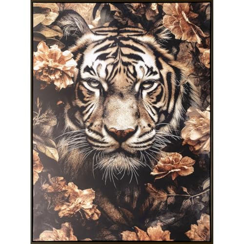 Romimex Bild aus MDF-Holz, Tiger, 83 x 123 x 4 cm von Romimex