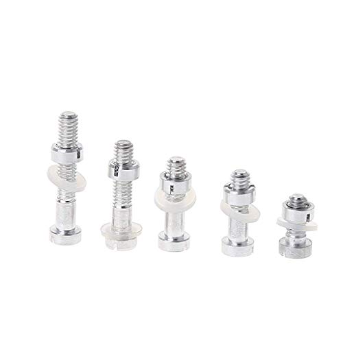 Ronlok 5 Stück Serie Schrauben M2,5 Set mit Unterlegscheiben für Muttern, Plattenspieler, Plattenspieler, Eingabestift, Vinyl-Kartusche, LP von Ronlok