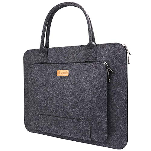 Ropch 15 Zoll Laptoptasche, Filz Tragbare Notebooktasche Handtasche Laptop Schutzhülle Sleeve Hülle Tasche Kompatibel mit Acer/Asus/Dell/HP/Lenovo - Dunkelgrau von Ropch