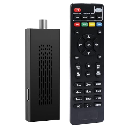 Rordigo Digitale Konverterbox, Neuester ATSC-TV-Tuner, Versteckt Dem Fernseher, TV-Aufzeichnung und -Wiedergabe, TV-Tuner + 1080P/AV-Ausgang, EU-Stecker-Zubehör von Rordigo